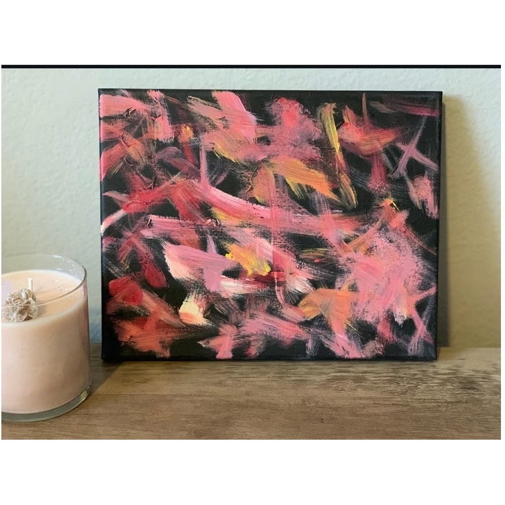 Original Abstract Painting Sober 8x10 Canvas Art